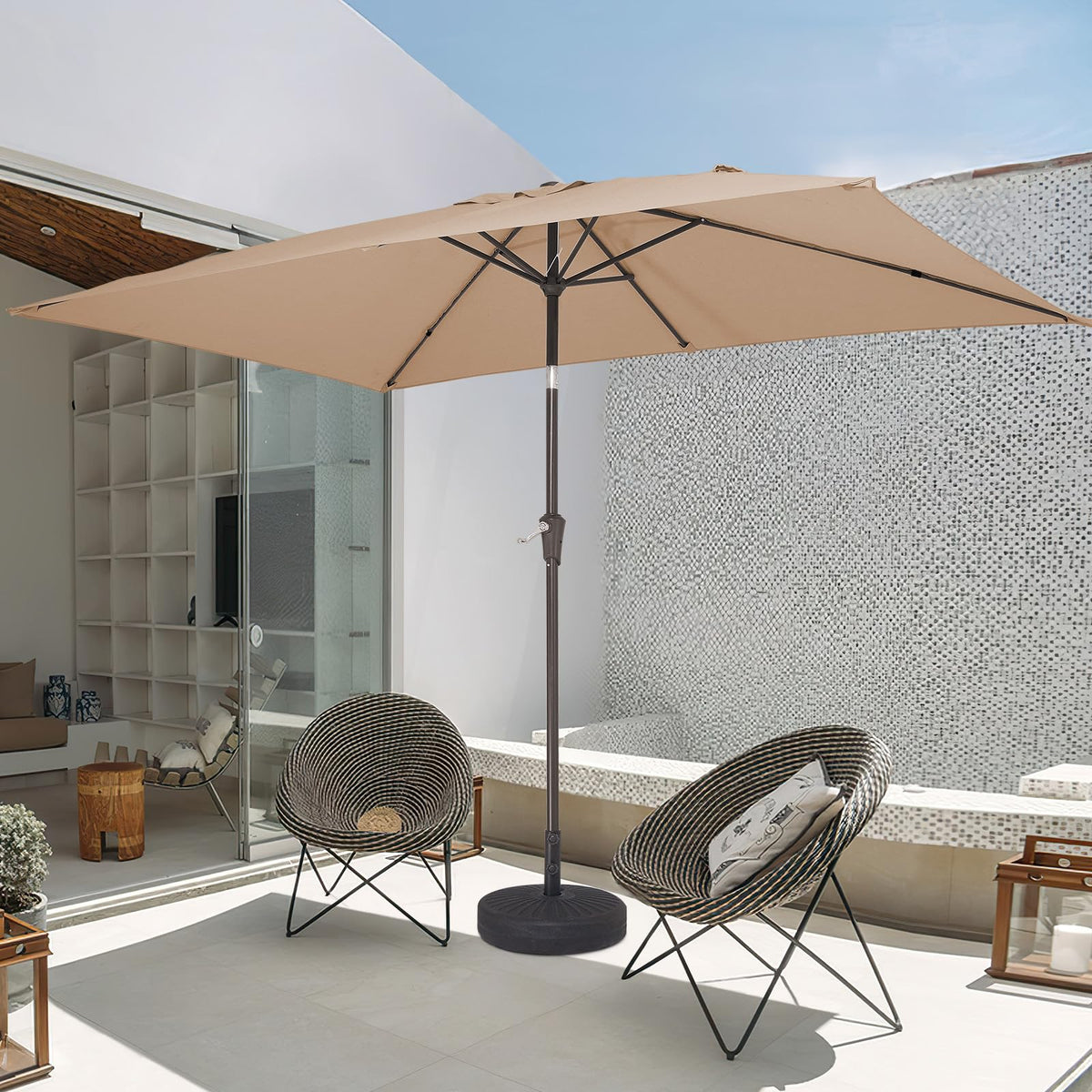 JEAREY base sold separately for versatile outdoor setups.