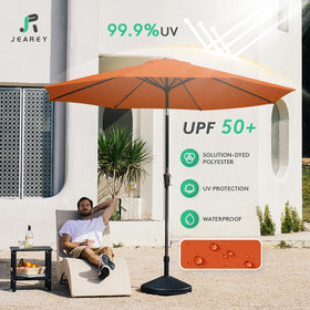 JEAREY crank handle image highlights simple opening and closing of the umbrella