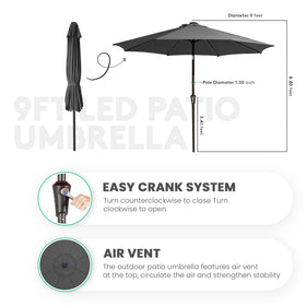 JEAREY dark gray canopy shows waterproof and UV resistant fabric