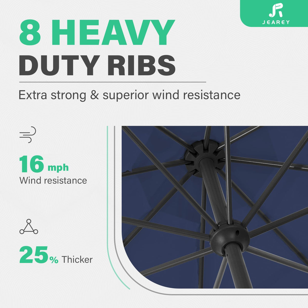 JEAREY detachable pole simplifies storage after use