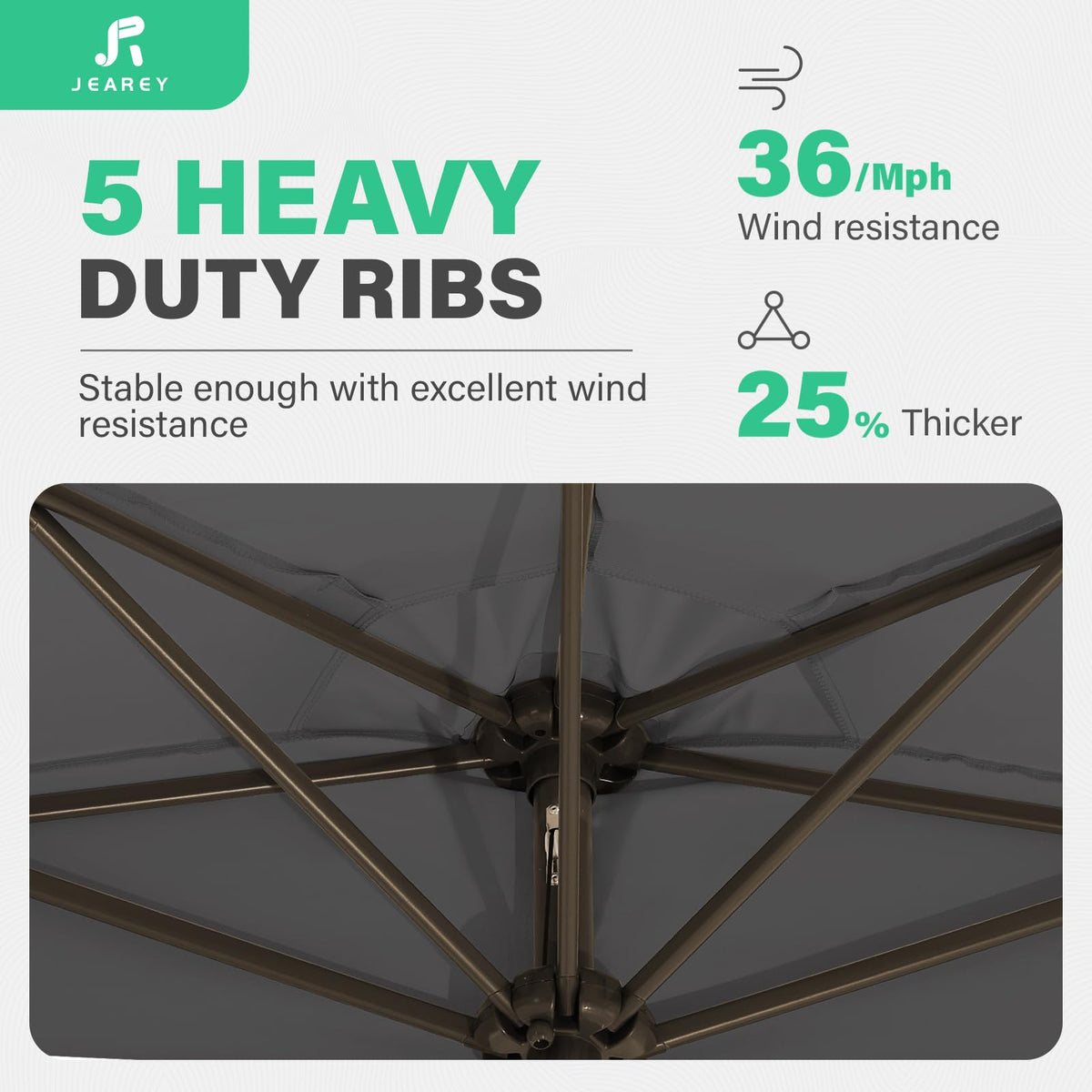 JEAREY half-round base note indicates base sold separately for wall mounting.