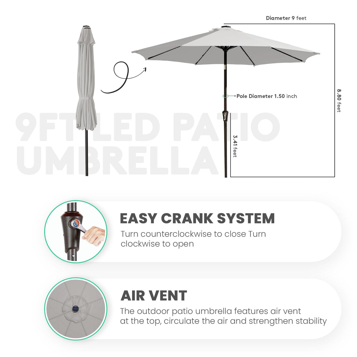 JEAREY hand-crank lift demonstrated for quick setup and takedown.