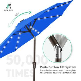 JEAREY iron pole and eight ribs deliver strong, durable support