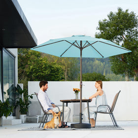 Classic JEAREY 7.5 ft umbrella complements gardens, decks and pool areas.