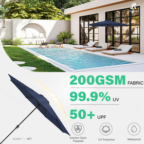 JEAREY outdoor umbrella suited for garden, deck, pool areas