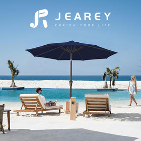 JEAREY shade over outdoor furniture for poolside relaxation