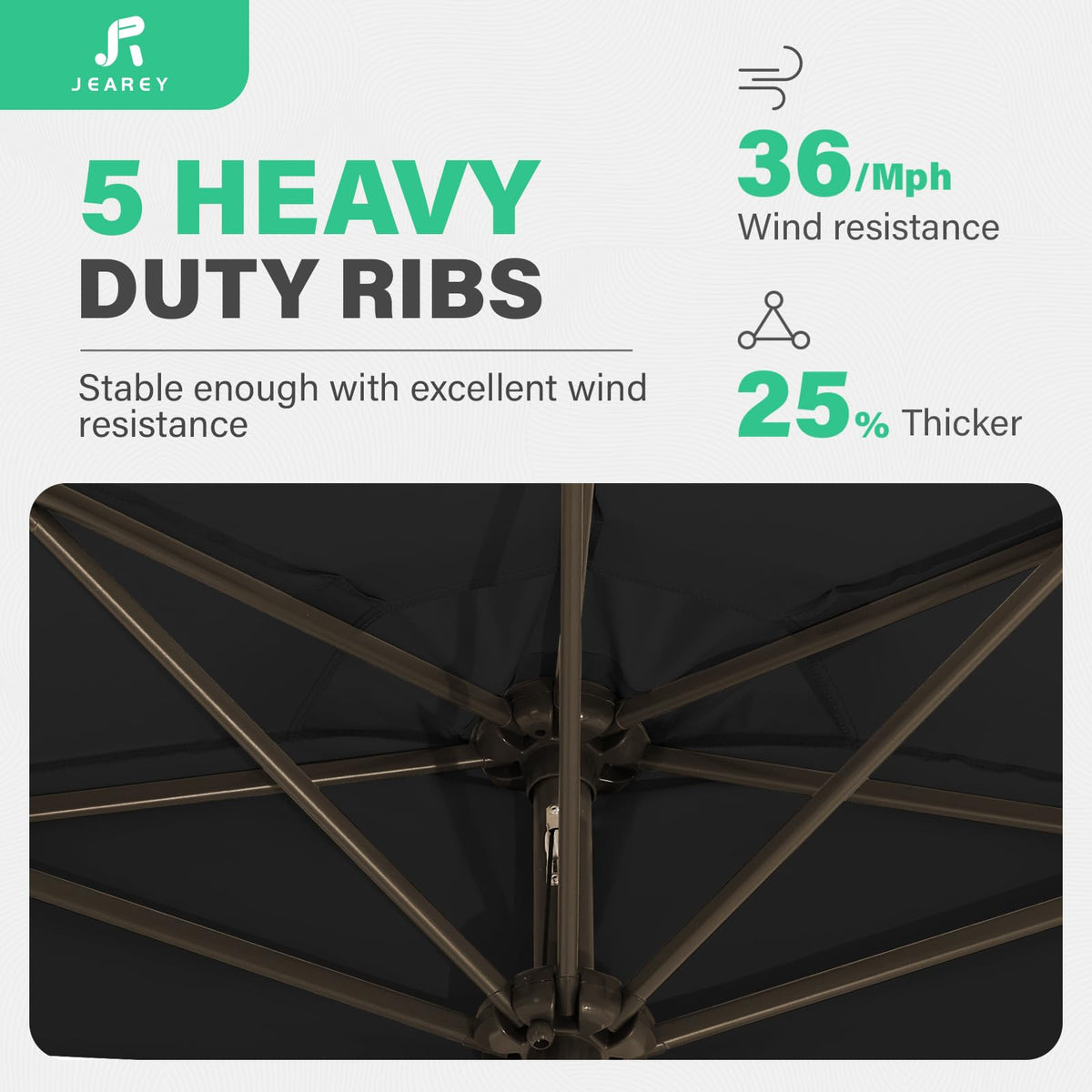 JEAREY patio umbrella crank-handle for easy opening and smooth operation