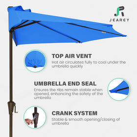JEAREY premium fabric provides sun protection and water resistance.