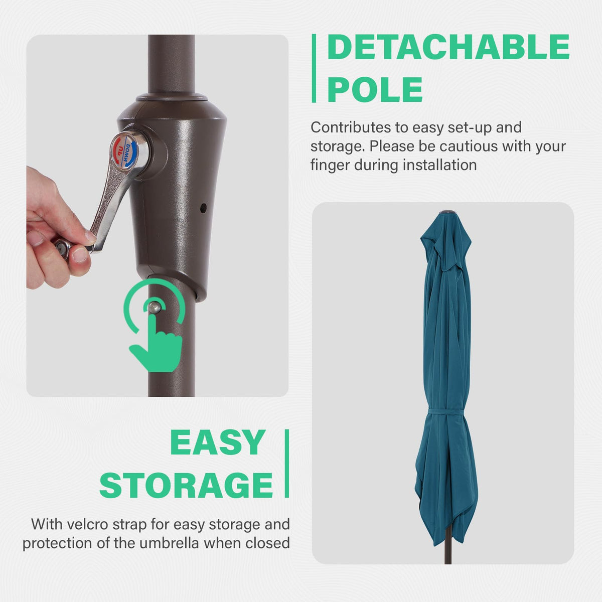 JEAREY push-button tilt for quick angle adjustments