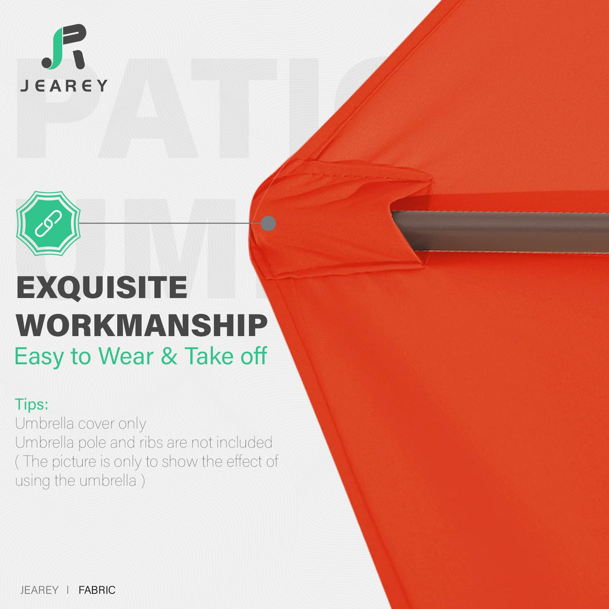 JEAREY replacement canopy for 8-rib umbrellas