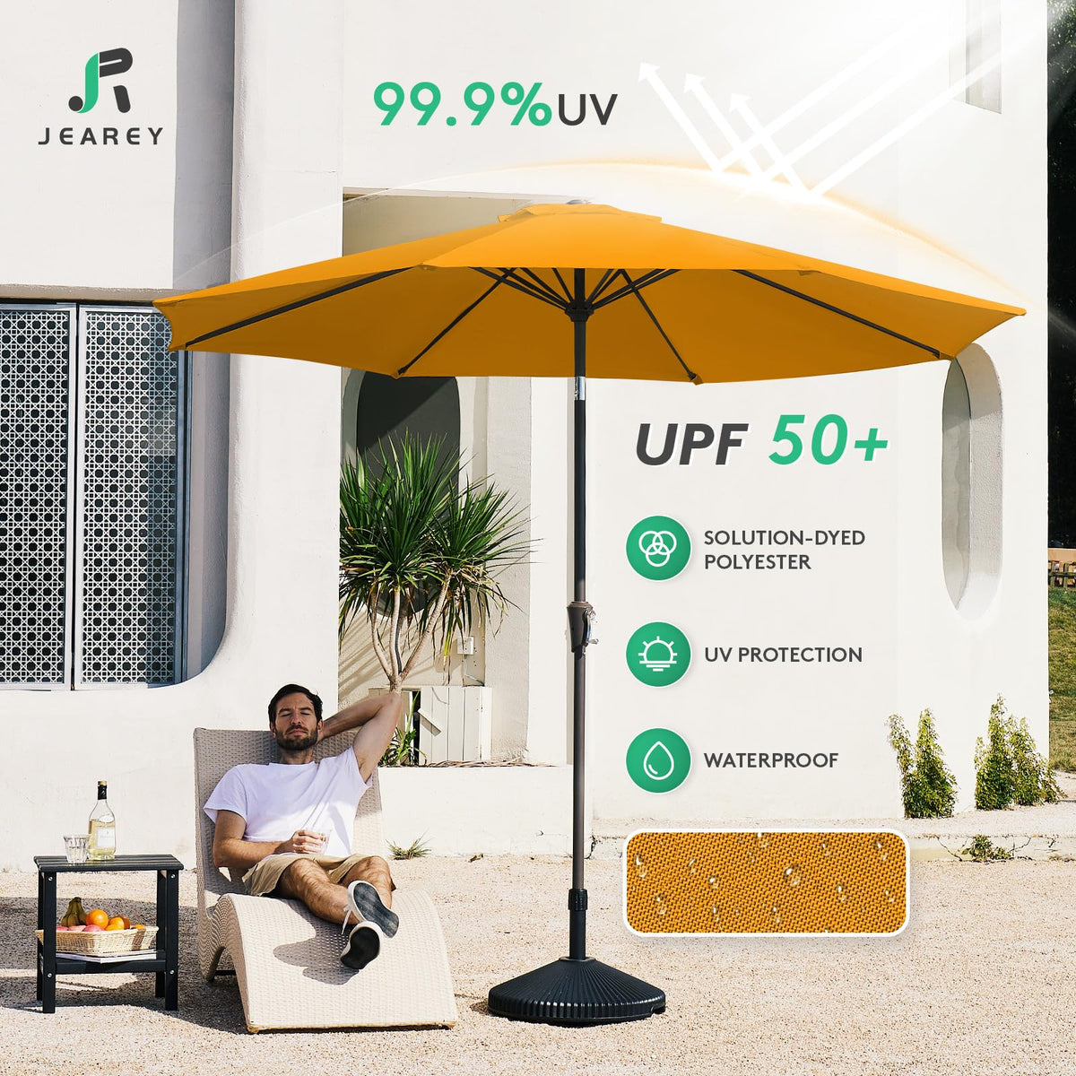 JEAREY rust-free powder-coated iron pole offers durable maintenance-free use