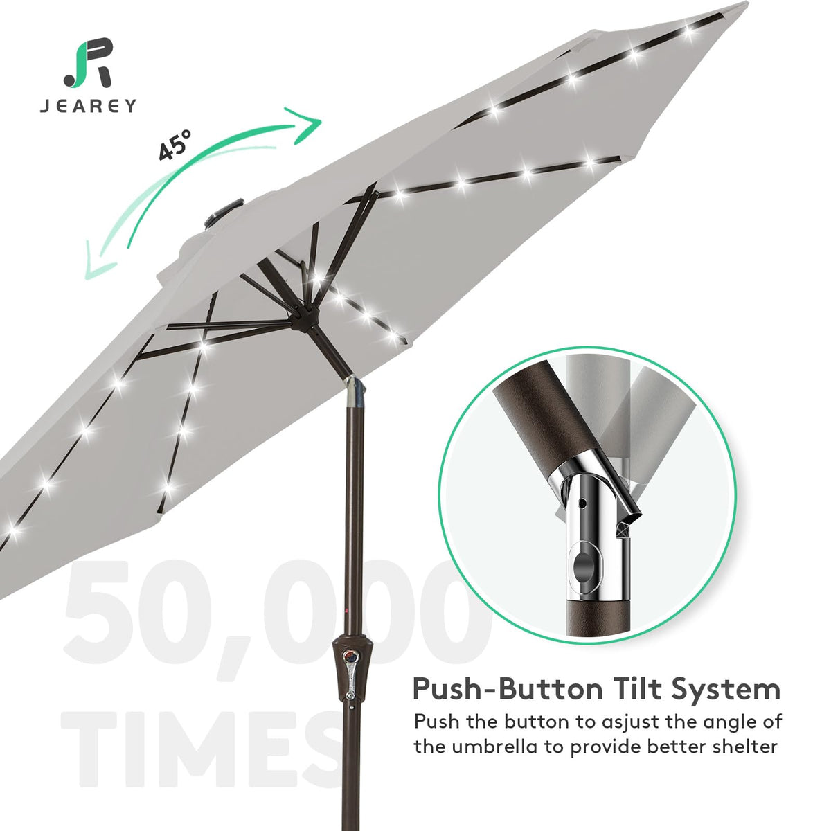 JEAREY solar-panel-assembly tip shows connection check before use.