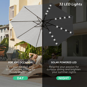 JEAREY tilt-push-button feature showcased for adjustable shade during gatherings.