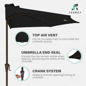 JEAREY top air vent design improves airflow under the shade