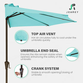 JEAREY five-rib steel frame delivers sturdy support
