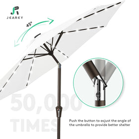 JEAREY umbrella with eight ribs delivers sturdy support.
