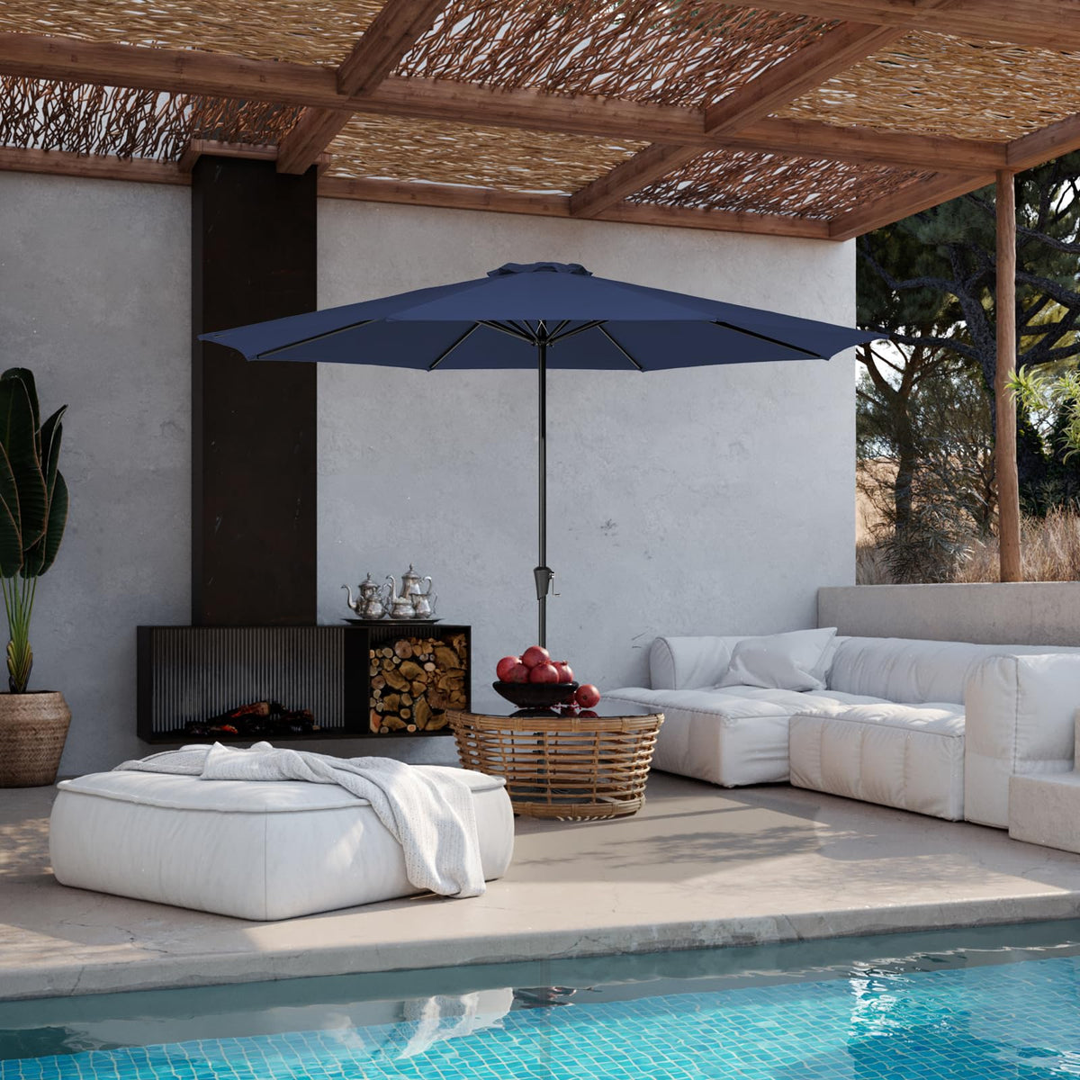 JEAREY umbrella with 8 ribs for wind resistance and stability