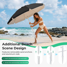JEAREY umbrella with adjustable tripod base provides stable support.