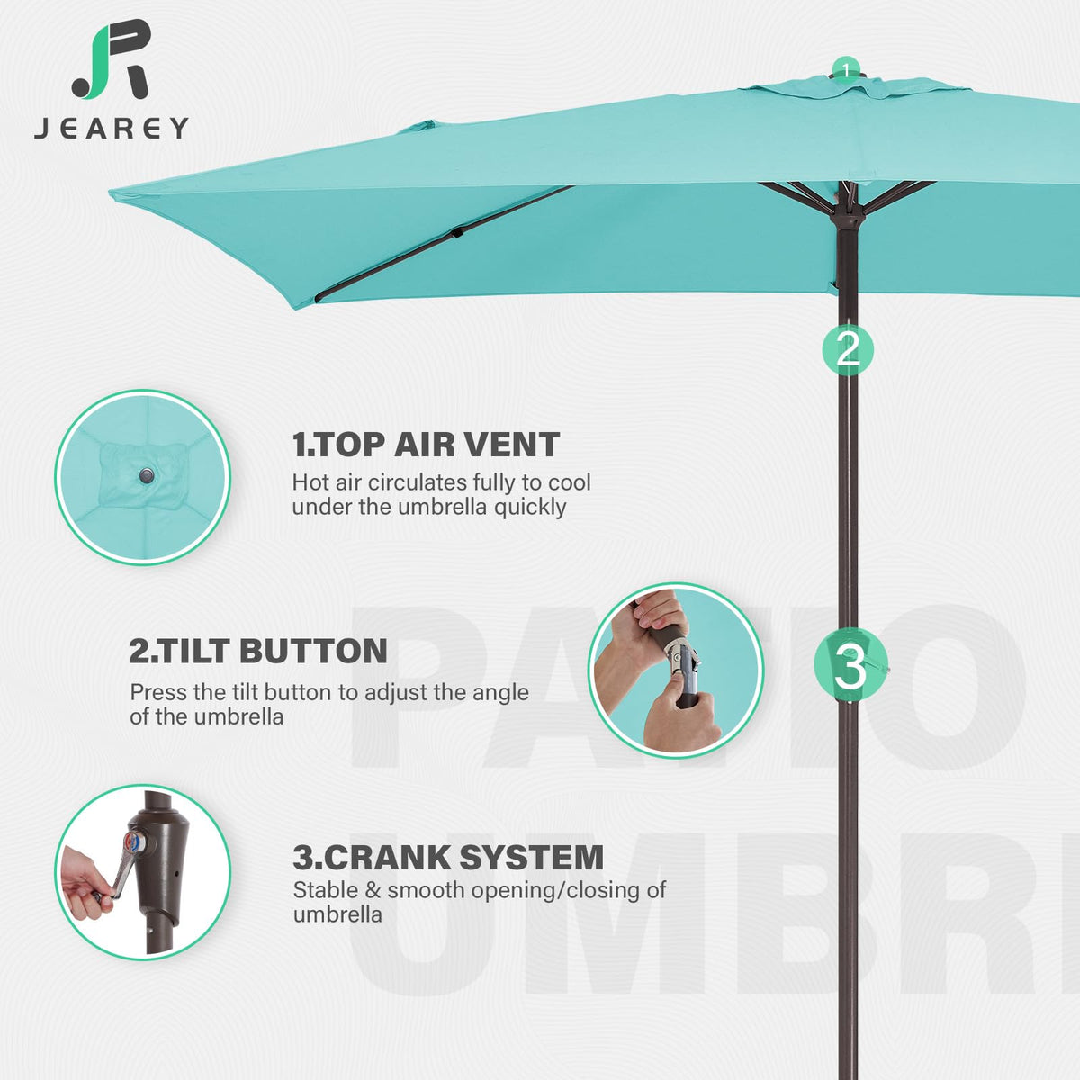 JEAREY assembled canopy design saves storage space when not in use