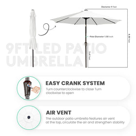 JEAREY umbrella base not included; requires weighted base for stability.