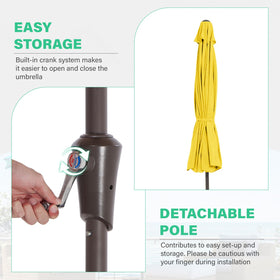 JEAREY 9ft canopy crank lift for easy setup.
