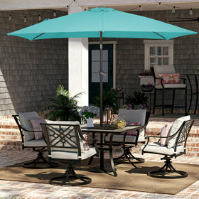 JEAREY crank tilt mechanism lets you adjust shade quickly as sun moves