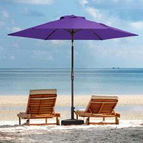 JEAREY 7.5 ft diameter canopy fits tables for 2–4 chairs.