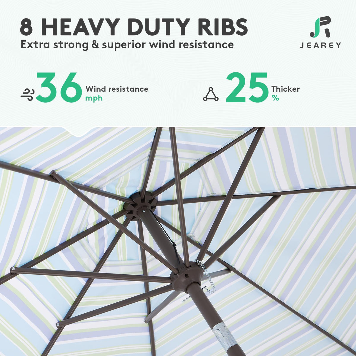 JEAREY double-layer vent helps heat escape and improve stability.