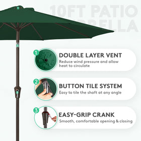 JEAREY iron pole umbrella with eight ribs delivering sturdy wind resistance