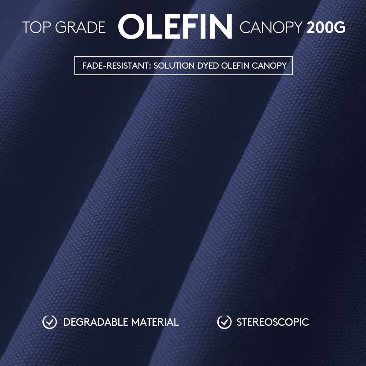 JEAREY olefin fade-resistant fabric maintains color under sun exposure.