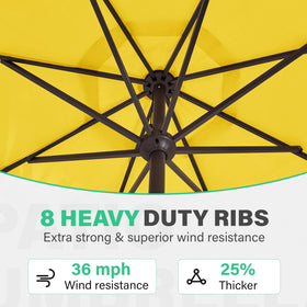 JEAREY umbrella tilt with push-button for adjustable shade.