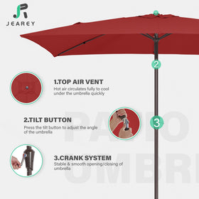JEAREY wide shade for table and chairs on a deck