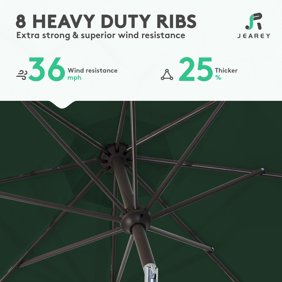 JEAREY waterproof canopy shields furniture from rain and splashes