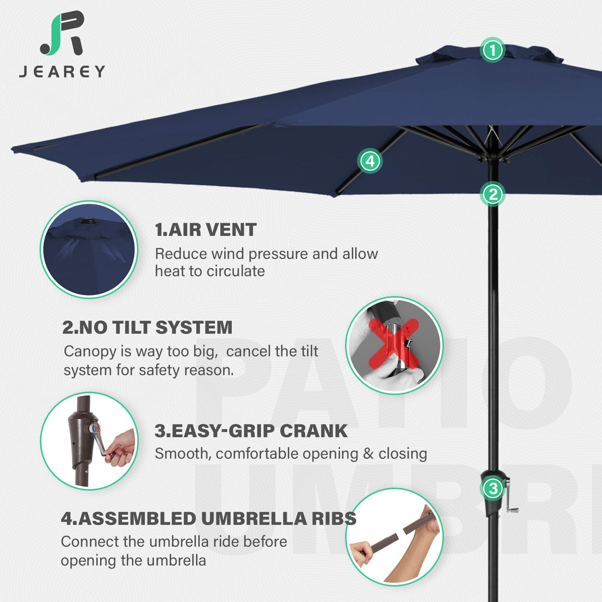JEAREY UV-coated polyester fabric provides durable sun protection