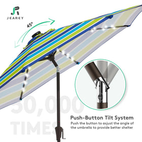 JEAREY vented top canopy improves airflow for cooler shade.