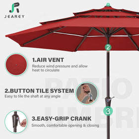 JEAREY vented top design for improved airflow and cooler shade.