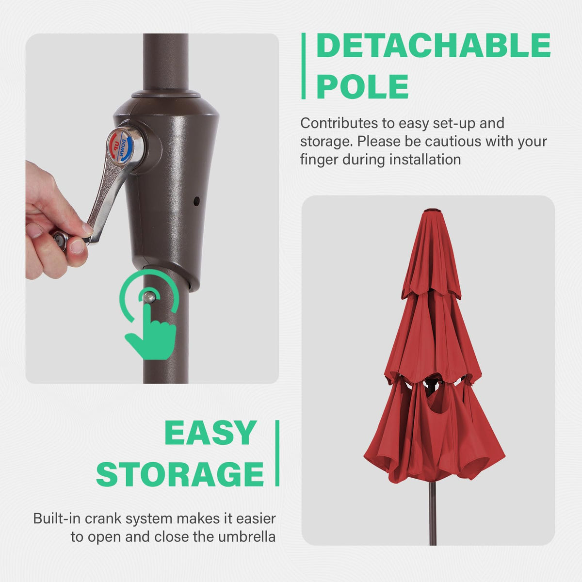Waterproof and UV-coated fabric by JEAREY for durable outdoor use.