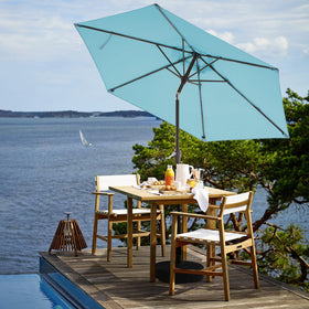 Wind vent canopy from JEAREY improves airflow and stability by the pool.