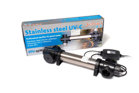 Jebao STU-55 exterior clarifier unit showcases stainless steel durability for ponds