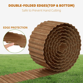 Jebosam border edging installation is easy and safe with folded edges.