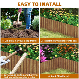 Jebosam 6in x 40ft edging suits flower beds, lawns, and pathways.