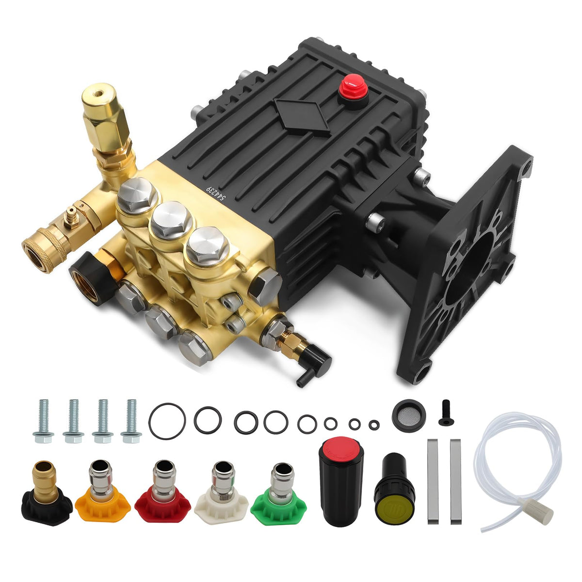 Jecoupoon 4000 PSI brass pump body for heavy cleaning tasks.