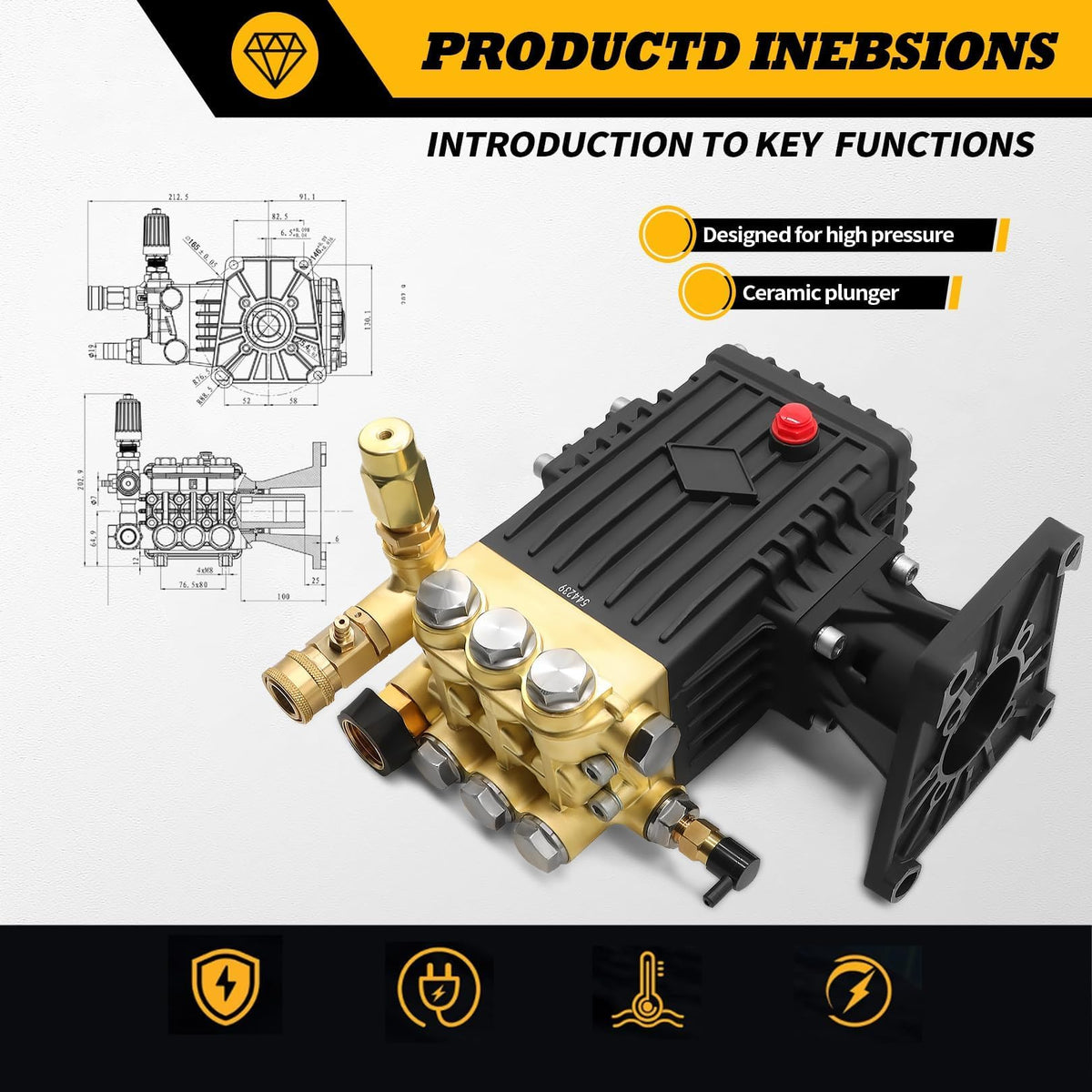 Jecoupoon ceramic plunger assembly for long-lasting performance.