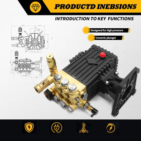 Jecoupoon ceramic plunger assembly for long-lasting performance.