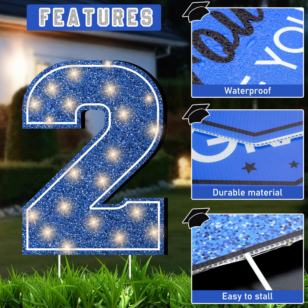 Jectivs large outdoor signs at 42x30 cm create impact.