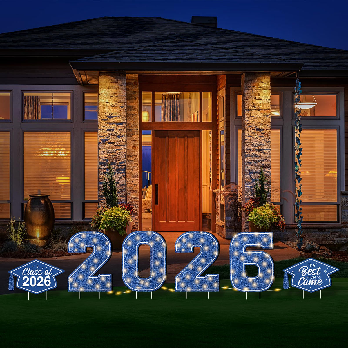 Jectivs night glow enhances pathways and entrances.