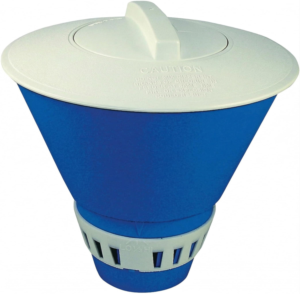 JED Pool Tools floating dispenser top view shows even tablet exposure across the pool
