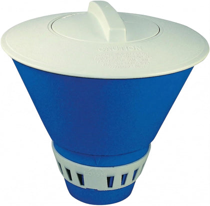 JED Pool Tools floating dispenser top view shows even tablet exposure across the pool