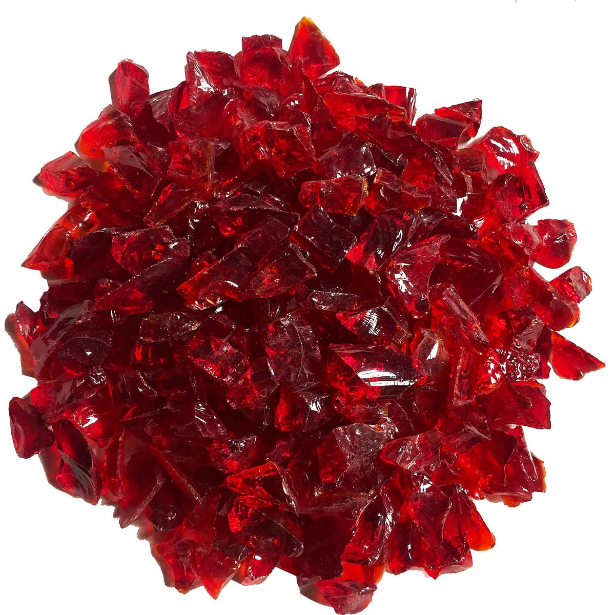 Jeejunye red glass rocks for fireplaces and gas stoves resist fading.