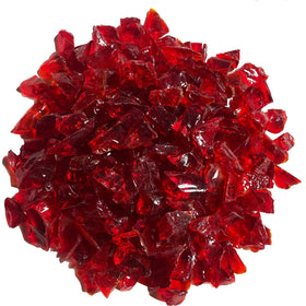 Jeejunye red glass rocks for fireplaces and gas stoves resist fading.